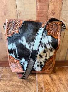 Angel Ranch Spotted Calf Hair Conceal Carry Crossbody Bag – Brown