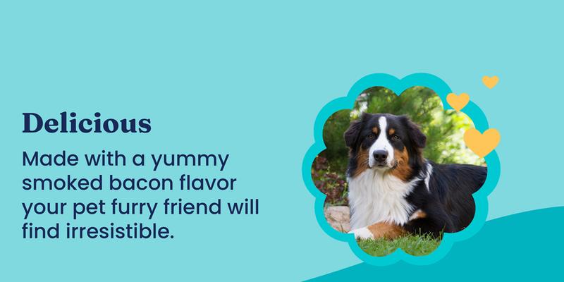 Dog Pet Chews for All Breeds - Multivitamin, Calming - Chicken & Meat Flavors, Skin & Coat Support, Training Treats 90 Capsules-5.99