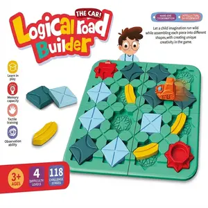 2026 New Kids' Logical Thinking Training Track Car, 118 Levels, 4 Difficulty Options, Educational Toy for Kids, DIY Parent-Child Interactive Toy, Perfect Gift for Children boy girl