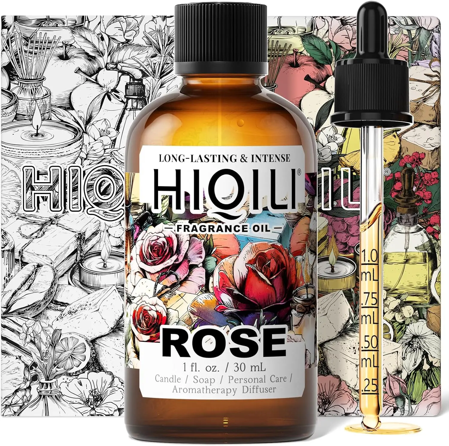 Premium Rose Fragrance Oil - Long-Lasting Home Fragrance for Diffusers, Dryer Balls, Candles