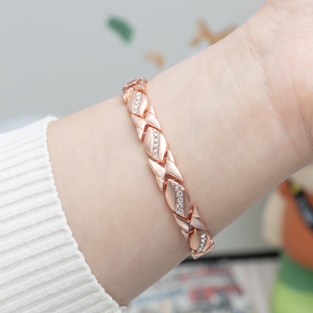 Gold leaf bracelet for women minimalist dainty jewelry elegant daily wear gift