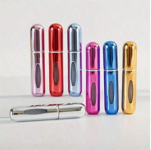 Portable Mini Perfume Atomizer Spray Bottle Refillable Travel Size Fragrance Dispenser Leakproof Easy To Fill For On The Go Touch Ups Ideal For Carrying Favorite Scents In Purses Pockets Gym Bags And During Travel Or Shopping Trips Compact Cosmetic
