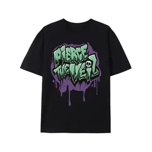 Pierce The Veil Inspired Men's Cotton T-Shirt - Vintage Skull Design, Crew Neck, Short Sleeve, Casual Fit - Black, Sizes S to 3XL