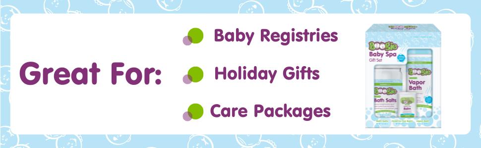 Boogie Baby Spa Gift Set – Vapor Bath, Vapor Bath Salts & Organic Head-to-Toe Balm for Infants & Kids