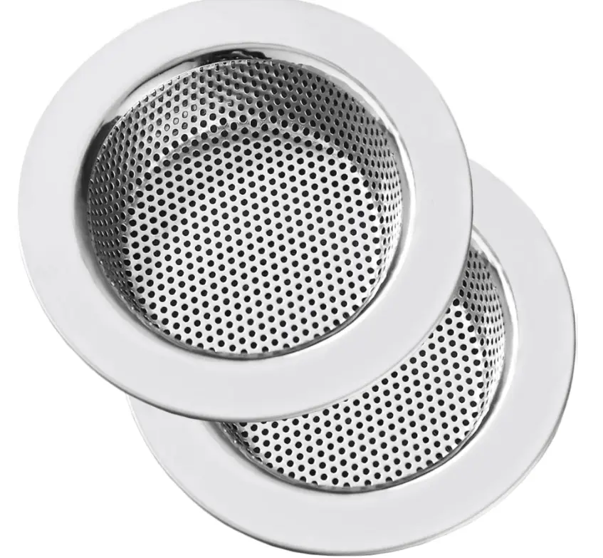 2Pcs Kitchen Sink Strainer Stainless Steel, Kitchen Sink Drain Strainer, Sink Strainers For Kitchen Sinks With Large Wide Rim Durability Set