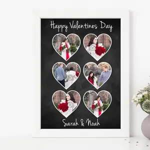 Custom Heart Photo Frame – Add Names & Any Special Message (8x10 Keepsake)