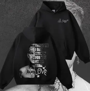 Lil Peep Trust me Hoodie - Hip Hop T-Shirt - Fitted Sweatshirt - Fashion Lil Peep Hoodie - Unisex Winter Fleece Lil Peep Hoodie, Vintage Rap Gift For Fans