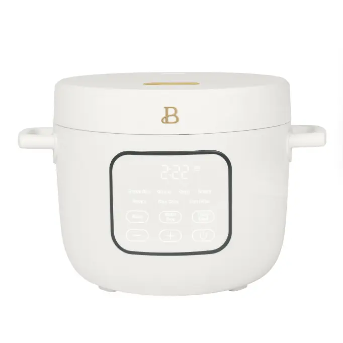 Beautiful 14-Cup Cooked, 6-Cups Uncooked Electric Rice and Grain Cooker, EverGood Non-Toxic Ceramic Nonstick Coating, White Icing by Drew Barrymore