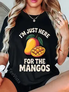 100% Cotton Mango Art for Men Women Vegetarian Mango Fruit Mango Lover T-Shirt