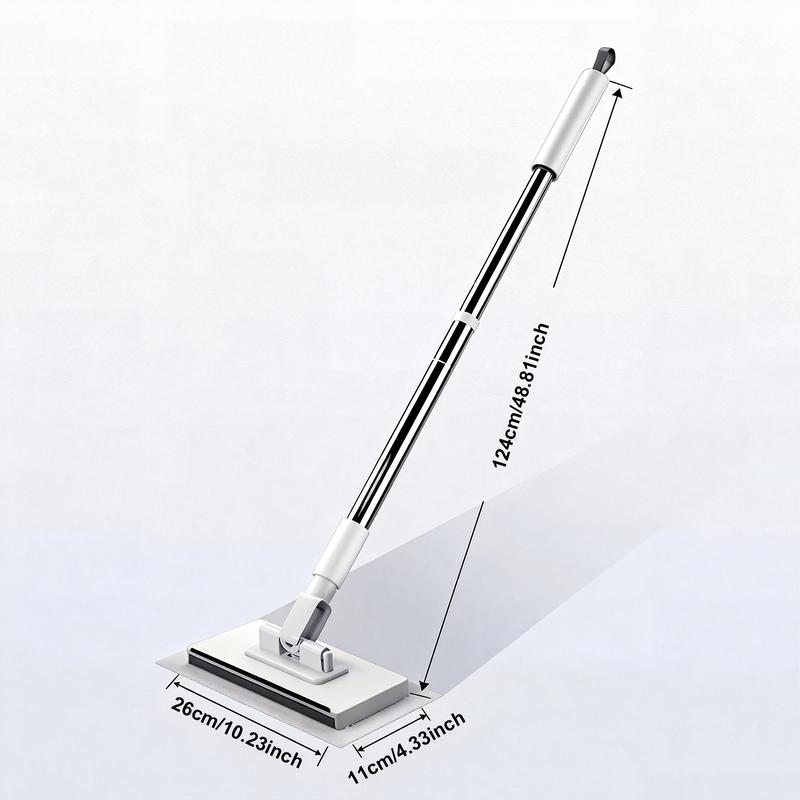 Adjustable Reusable Clamp Mop – 3-Piece Handle Up to 48”, Use Long or Short, Strong Grip for Paper Towels, Rags & Wet Wipes, No Refill Needed