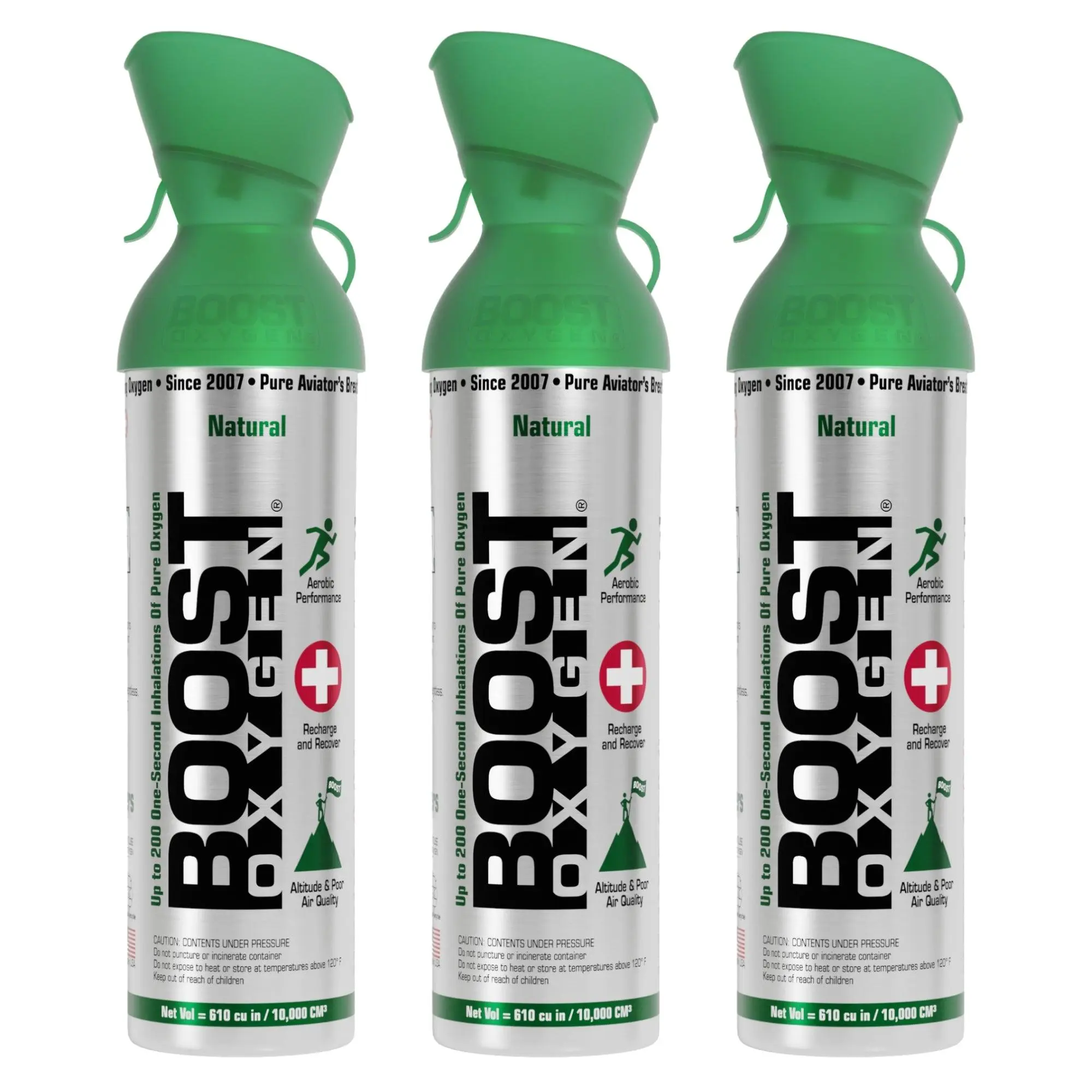 3 Pack Large 10L Boost Oxygen Natural Portable Pure Canned Oxygen, Flavorless 3 Pack Large 10L Boost Oxygen Natural Portable Pure Canned Oxygen, Flavorless