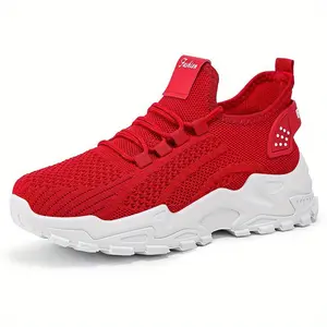 Women's Sneakers - Breathable Mesh Gym Shoes with Chunky Cushioned Soles| Perfect for Walking, Workout & Casual Daily Lace-Ups