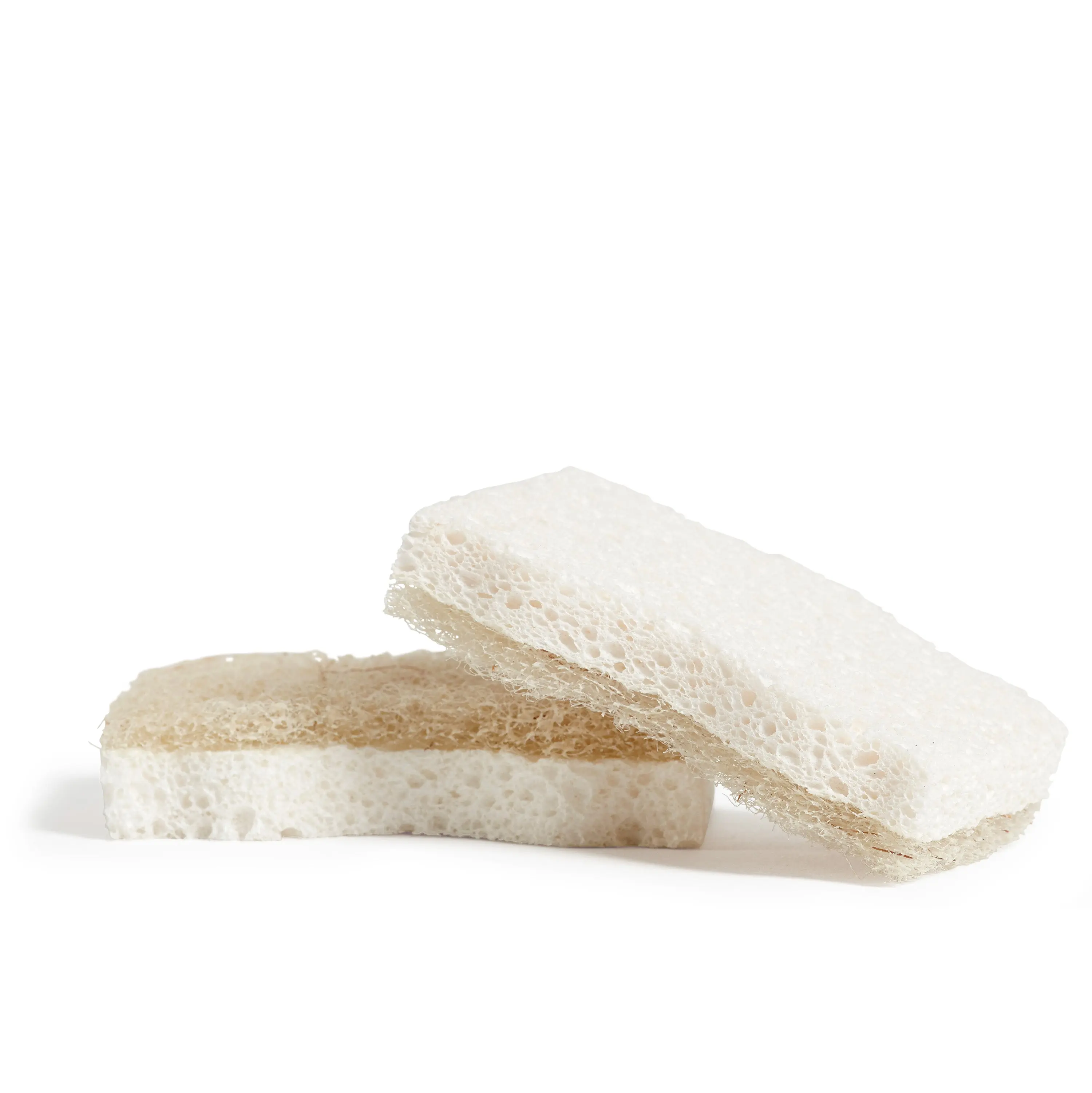 Grove Co. All-Purpose Coconut Solid Sponges & Scouring Pads - 100% Natural Plant-Based Cellulose, Non-Abrasive for Sensitive Surfaces, Durable, Reusable, Top Rack Dishwasher Safe, Removes Stains from Stainless Frying Pans, Cleaning