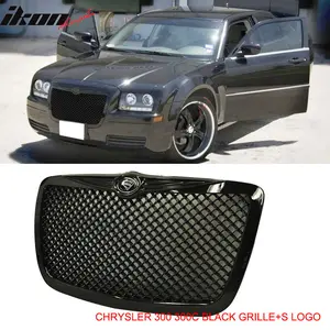 Grille With Emblem for Chrysler 300 300C 2005-2010 Bently Mesh Style ABS