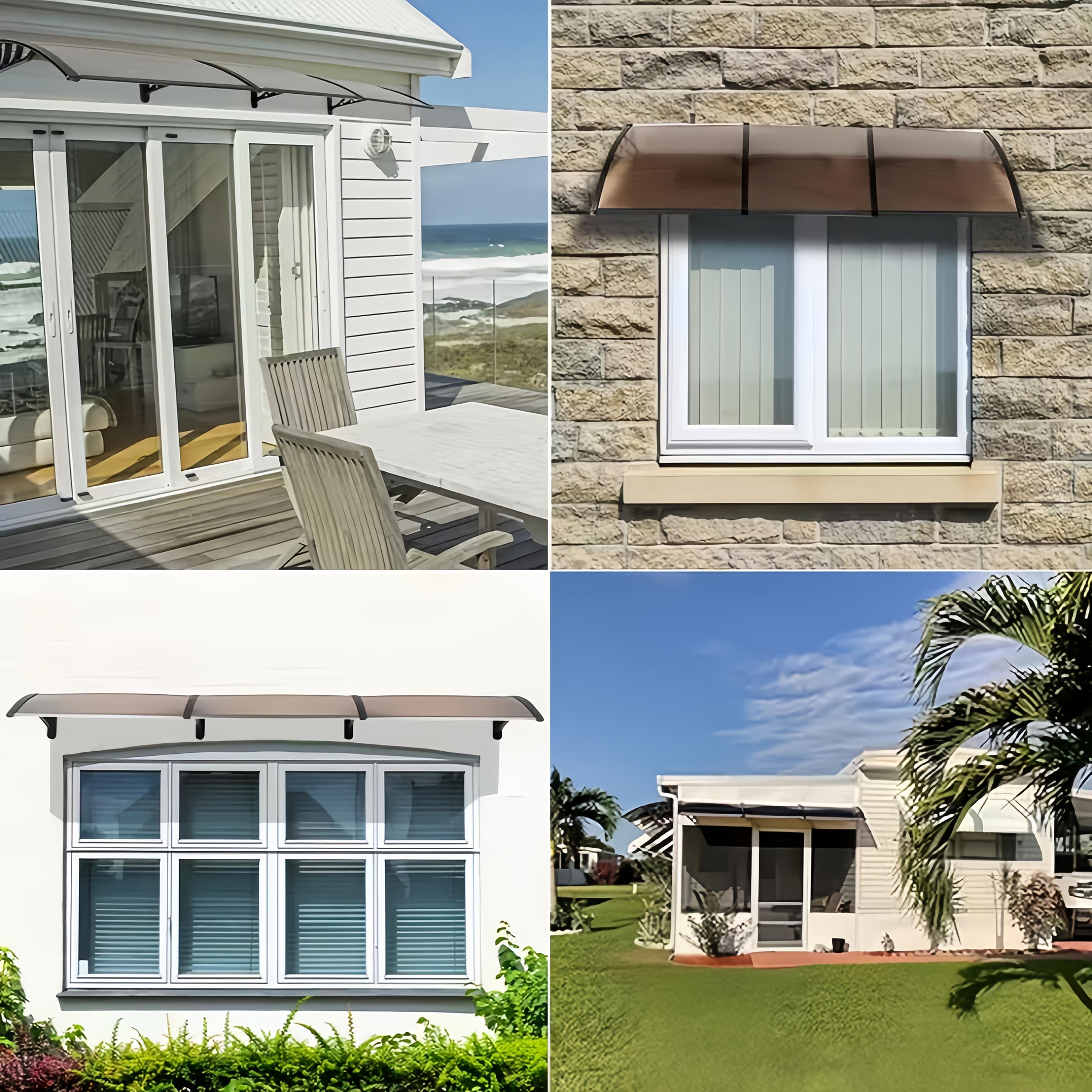 Awning for Door & Window,120x38 inch,Polycarbonate Cover,UV,Rain,Snow Protection for House,Porch,Patio,Deck Awning for Door & Window,120x38 inch,Polycarbonate Cover,UV,Rain,Snow Protection for House,Porch,Patio,Deck