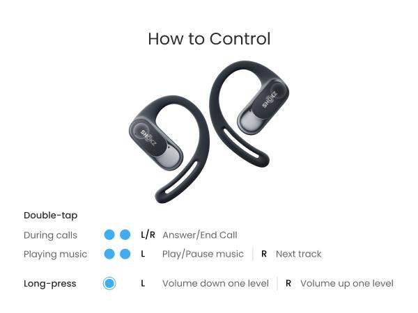 Shokz OpenFit Air - Open-Ear Headphones, True Wireless Earbuds, Water Resistant, Comfortable, Secure Earhooks for Daily Use