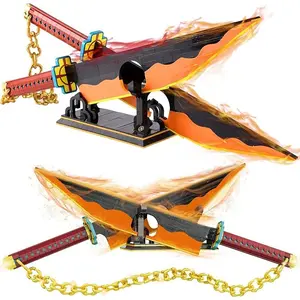 Demon Anime Sword Set, 82.6-inch Katana Anime Role-Playing Sword with Stand, Katana Set, Suitable for Adults and Teens Aged 14 and Above (1479 pieces)