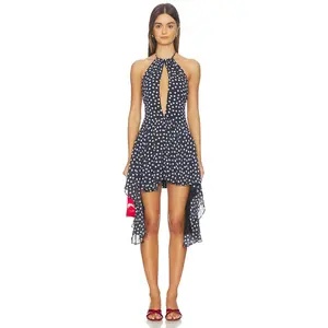 MAJORELLE Lita Mini Dress in Black Polka Dot