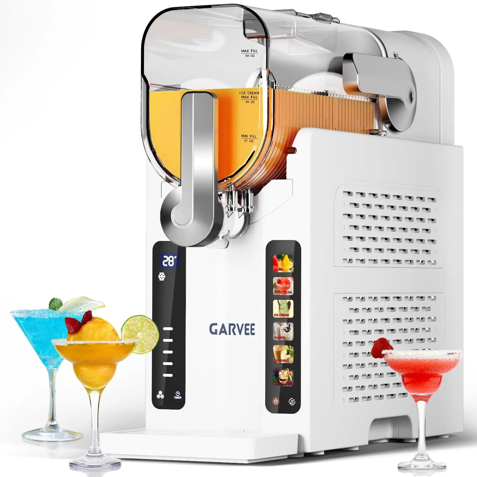 Compact Size Slushie Machine for Home - 88 oz Ice-Free Frozen Drink Maker, Self-Cleaning Function with 6 Preset Programs for Margaritas,Ice Cream