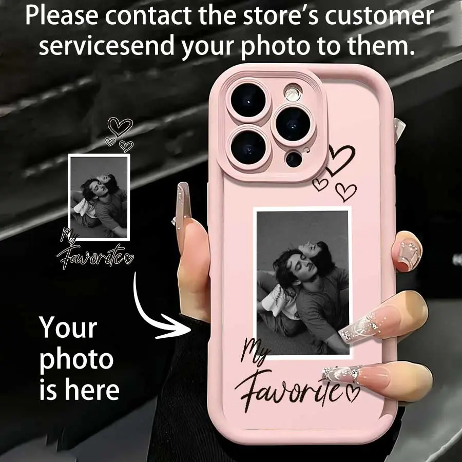 Custom photo phone case for couples,For IPhone17Pro Max 16Pro 15 14 13 12 11 Max Customize With Your Favorite Photos, HD Printing, Sleek Design Perfect Gift For Birthdays, Anniversaries (Family, Friends, Couples)Christmas gifts