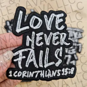 Love Never Fails Hat Patch (3 Patches)