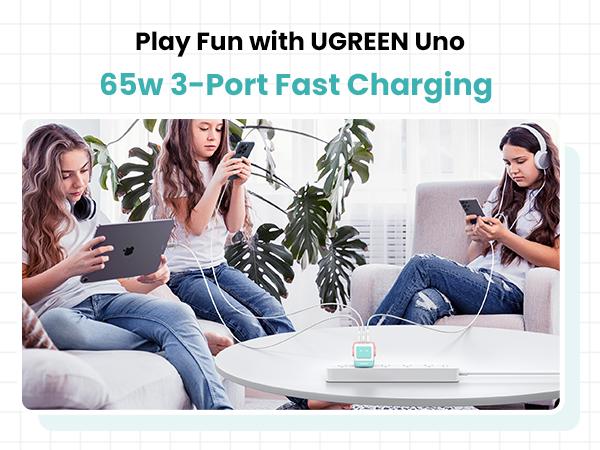UGREEN Uno 100W/65W/30W/USB C Charger 3/4-Port Robot GaN Fast Charger PPS PD3.0 for iPhone 17 16 15 14 Pro Max, Galaxy S24/S23 Ultra, Fast Charge for Laptop Macbook Air-Black Friday Electronic Charging,TikTokShopBlackFriday ,TikTokShopJumpstartSale