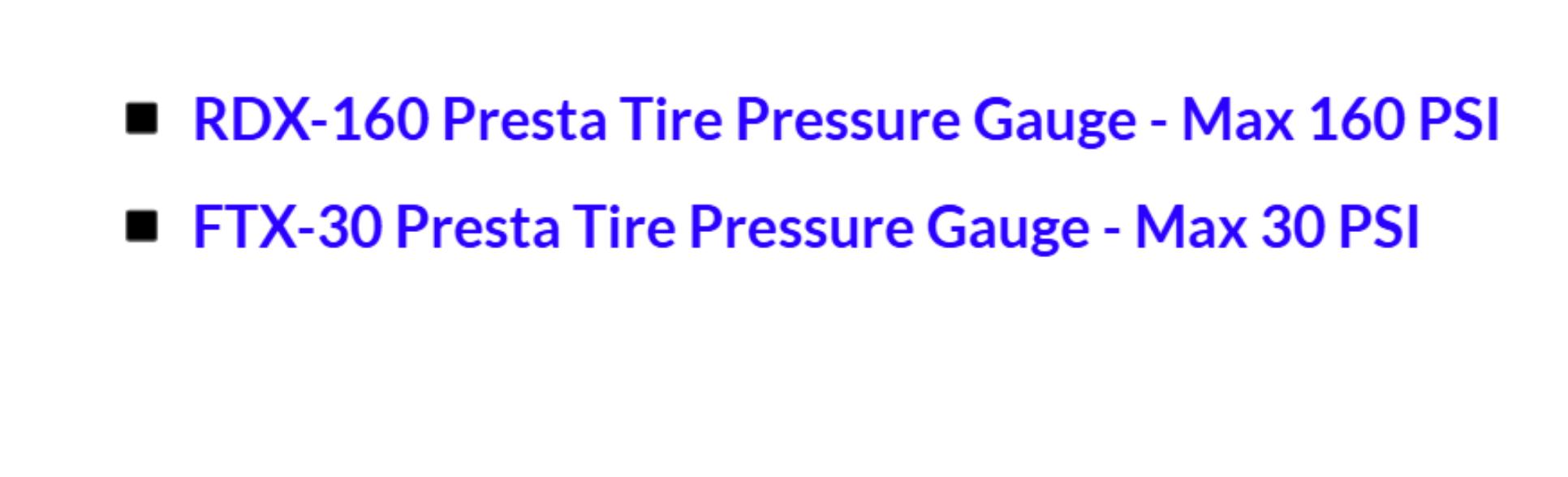 MBX-60 Presta Tire Pressure Gauge for Bikes (Max 60 PSI) | MTB & XC Series