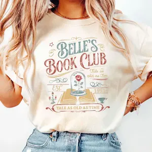 Belle Book Club Shirt, Bookish Tee, Style Reading Hoodie For Women, Tale As Old As Time, Book Lover Gift Sweatshirt, Unisex Sweater Pullover Tee