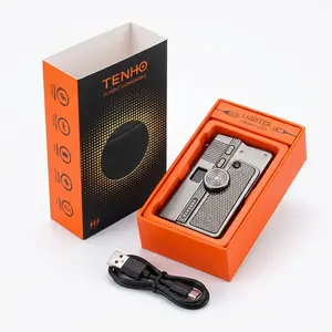 [Excludes Gas] Elegant Windproof Lighter, Multi-Functional Adjustable Flame Lighter, Durable Spinning Top Design, Home Candle Lighting & Outdoor Camping Essential, Creative Birthday Anniversary Gift