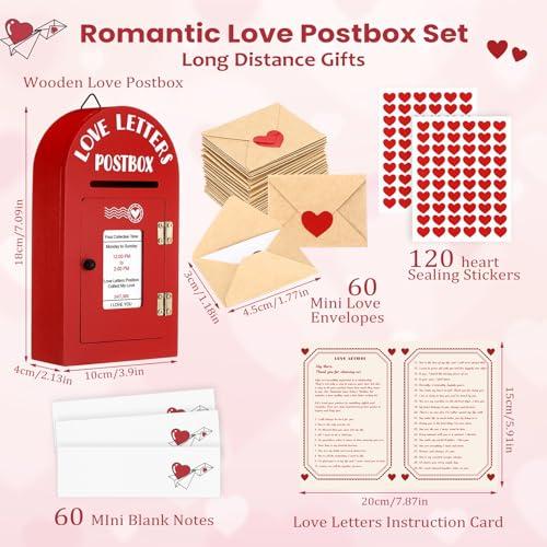 Valentine's Day Gift DIY Valentines Mailbox Valentine Cards Animal Fun Craft Treat Box with 33 Greeting Cards,Valentines Mini Envelope Box for Students Teacher,School Party Gift,Galentine's Day Birthday Holiday Wedding Party Favor, Classroom Gift Exchange