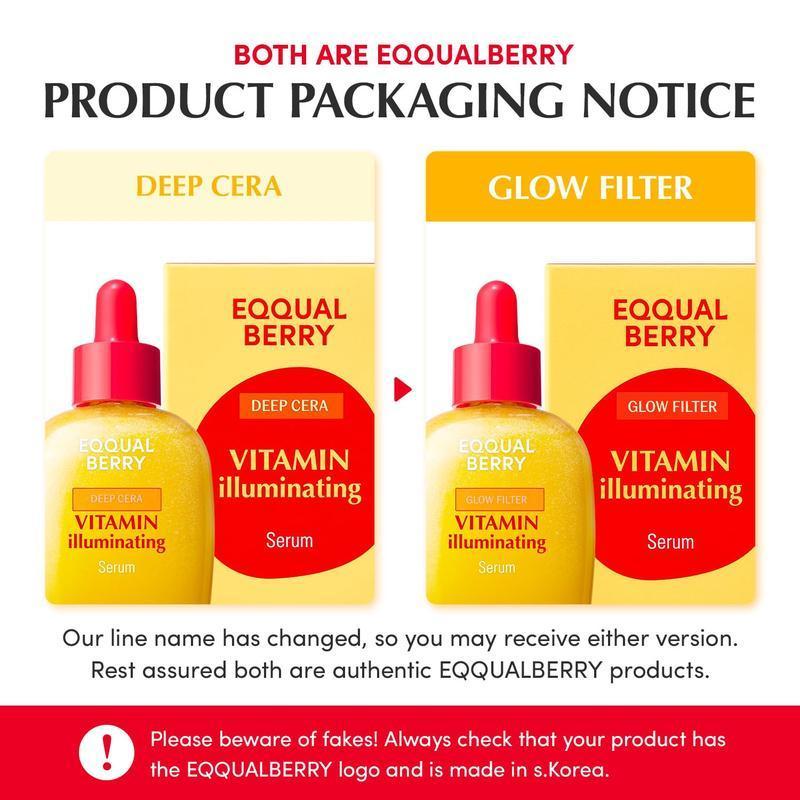 EQQUALBERRY Vitamin Illuminating Serum-BrighteningVitamin C Serum withNiacinamide | Strengthens skin barrierlHydrates using Ceramide
