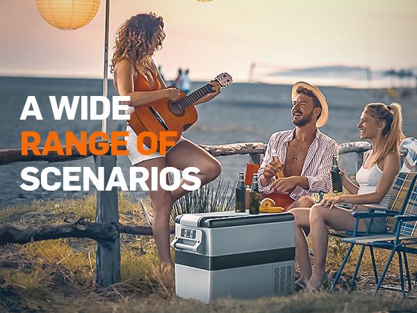 EUHOMY 12 Volt Car Refrigerator, 48 Quart(45L) Car Fridge Electric Cooler APP Control,12V Refrigerator -4℉~68℉ with 12/24V DC & 110-240V AC, Portable Refrigerator for Camping, Travel, RV, Truck, Home