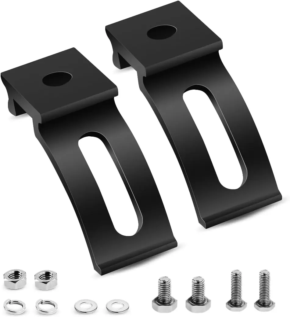 Base Mounting Bracket LED Light Bar Universal Slide Mounting Brackets 2PCS Adjustable Side Bracket Kit for Most Straight Lights Bar Work Lights Pod Lights from 4 inch up to 52 inch(Pack of 2)