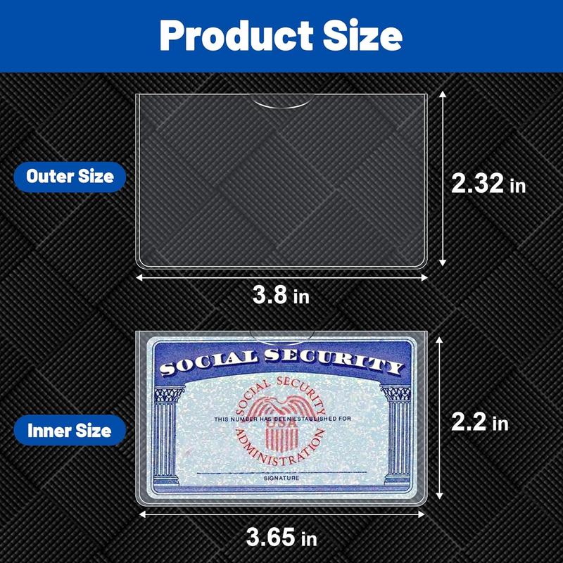 New Medicare Card Holder Protector Sleeves, Social Security Card Protector, 24 Mil Clear PVC Water Resistant Plastic Sleeves for New Medicare/Social Security/Business/ID/Credit Cards,CHRISTMAS GIFTS New Medicare Card Holder Protector Sleeves, Social Security Card Protector, 24 Mil Clear PVC Water Resistant Plastic Sleeves for New Medicare/Social Security/Business/ID/Credit Cards,CHRISTMAS GIFTS