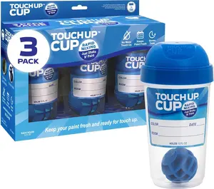 As Seen On Shark Tank Products- Touch Up Cup Empty Plastic Paint Storage Containers with Lids for Leftover Paint, Touch Up, 13 oz, Pack of 3 -  Just Shake N' Paint!
