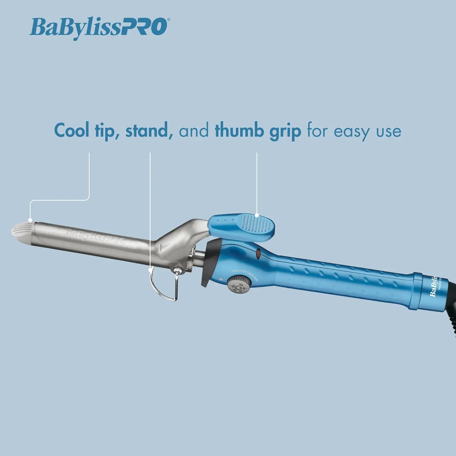 BaBylissPRO Nano Titanium 1.5" Spring Curling Iron