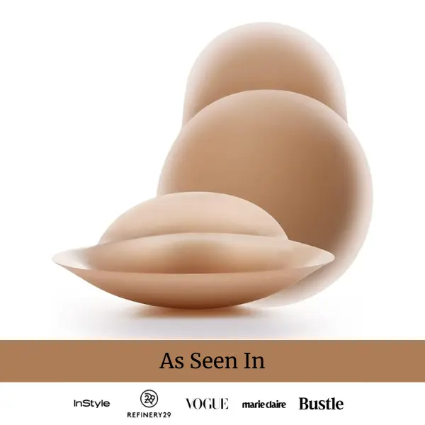 Nippies Skin Reusable Nipple Covers with Lift - Sticky Adhesive Silicone Pasties for Women All Day Strapless Comfort Travel Box Included - For A-DD Cups, Water Proof, Sticky Bra Pads, Accessories, Adhesive Bra Inserts, Breathable, Invisible Lift Breast Pa