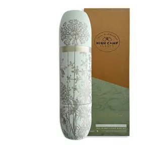 Caskata x High Camp Light Blue Summer Parkside Flask