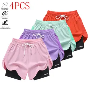 Women’s 4-Pack Summer Shorts – Fashionable, Versatile Outdoor Casual Sports Bottoms