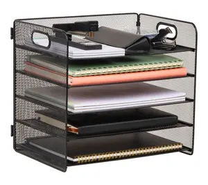 Mind Reader 5 Tier Paper Tray Desktop Organizer, Black Mind Reader 5 Tier Paper Tray Desktop Organizer, Black