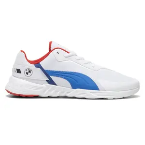 PUMA Mens Bmw M Motorsport Tiburion Logo Lace Up Sneakers Shoes Casual - White