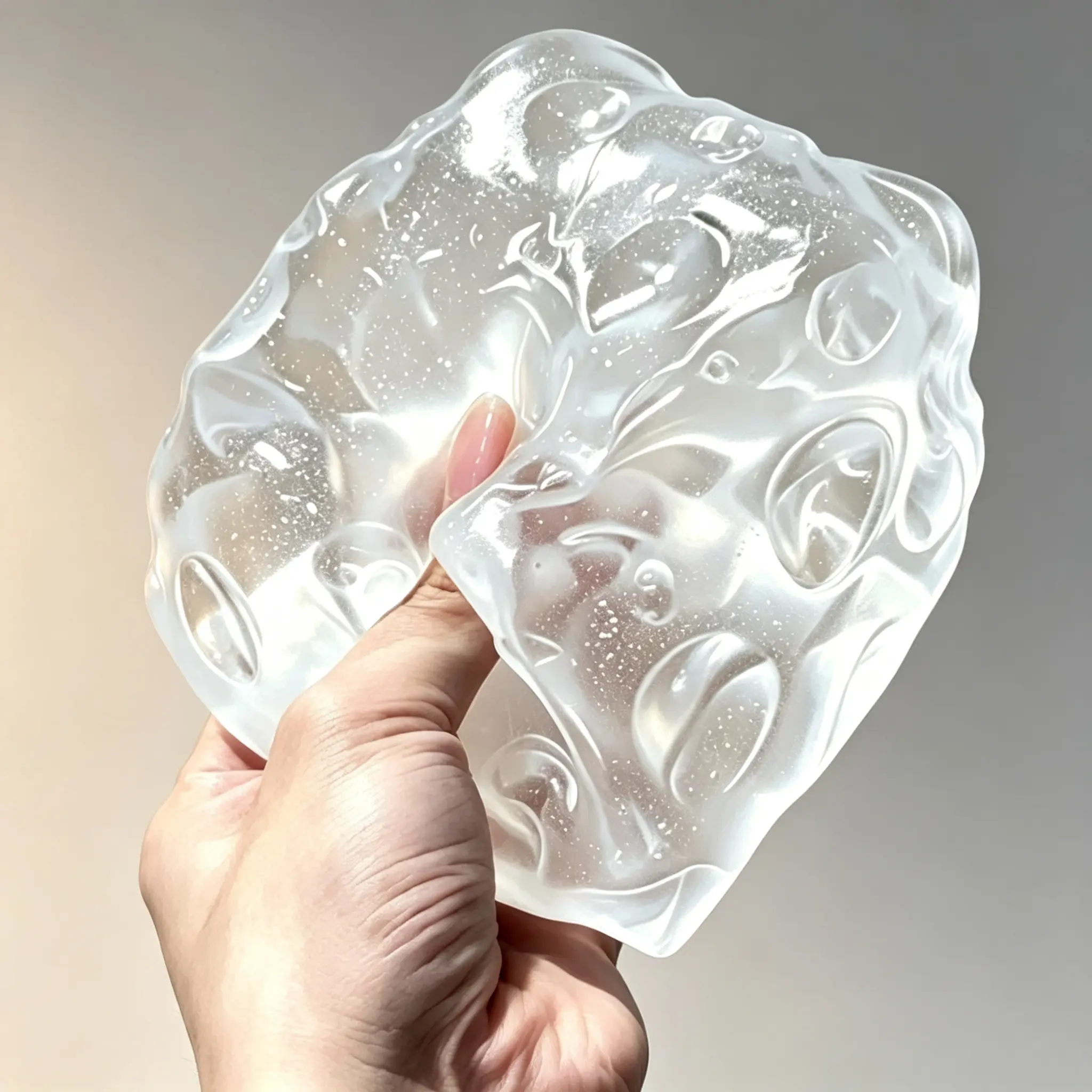 2026 TPR Maltose Cheese Squishy Fidget Toy - Transparent Slow Rise Sensory Squishy Ball, ASMR Tingles Satisfying ASMR Desk Accessory, Oddly Satisfying Anxiety Relief Tool for Kids, Fidget Squishies Stress Relief Toys