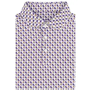 The LSU Bayou Bengals Men's Short Sleeve Collegiate Polo, Golf Lovers Gift, Summer Golf Polo Shirt, Gift for Golf Lovers, Lightweight Summer Golf Shirts, Style Polo 3D Golf, Polo 3D Sport, Funny Polo 3D Golf