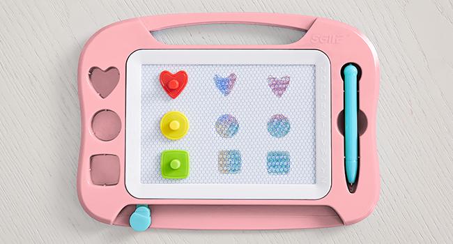 SGILE Magnetic Drawing Board for Kids with Magnet Pen and Three Stamps - Educational Learning Toy&Gift for Toddlers，Regalo