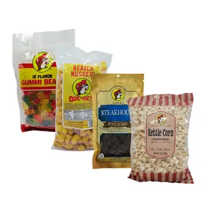 Buc-ee's 4 Piece Snack Bundle with Beaver Nuggets Steakhouse Beef Jerky 12 Flavor Gummi Bears & Kettle Corn Popcorn Authentic Resale by Howdy Bitez - Sugar