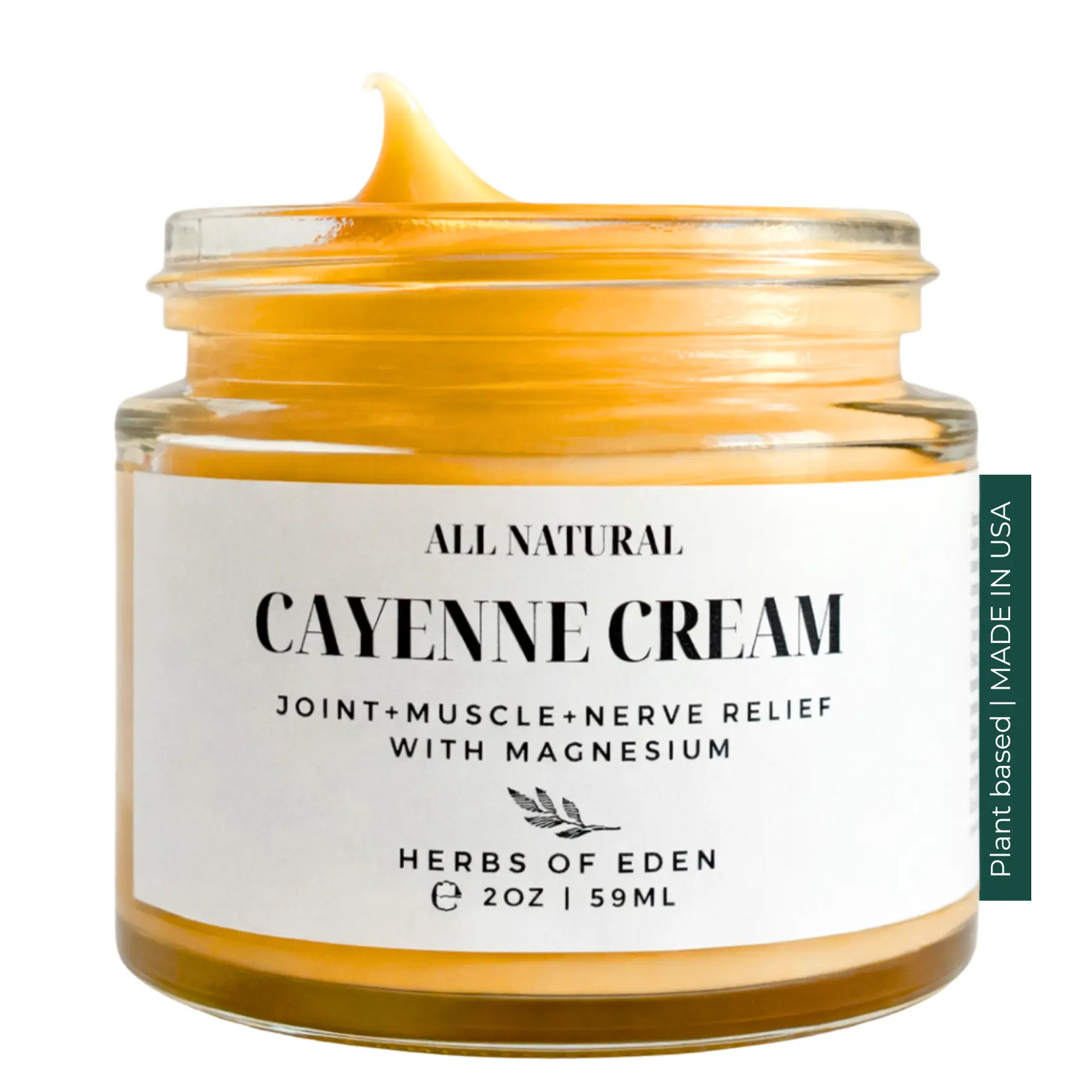 Organic Cayenne Arnica Cream with Magnesium Soothing Muscle Joint and Nerve Lotion Neuropathy Support with Menthol and Ginger