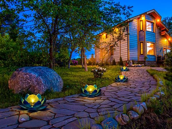 【Spring Glow Up】Gigalumi lotus flower garden decor for home improvement and garden supplies