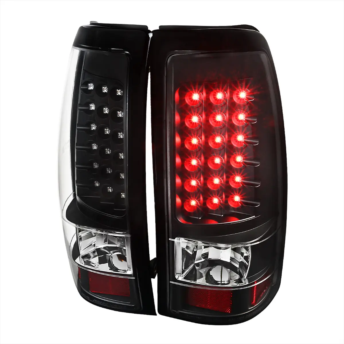 2003-2006 Silverado V2 LED Tail Lights (Matte Black Housing/Clear Lens)