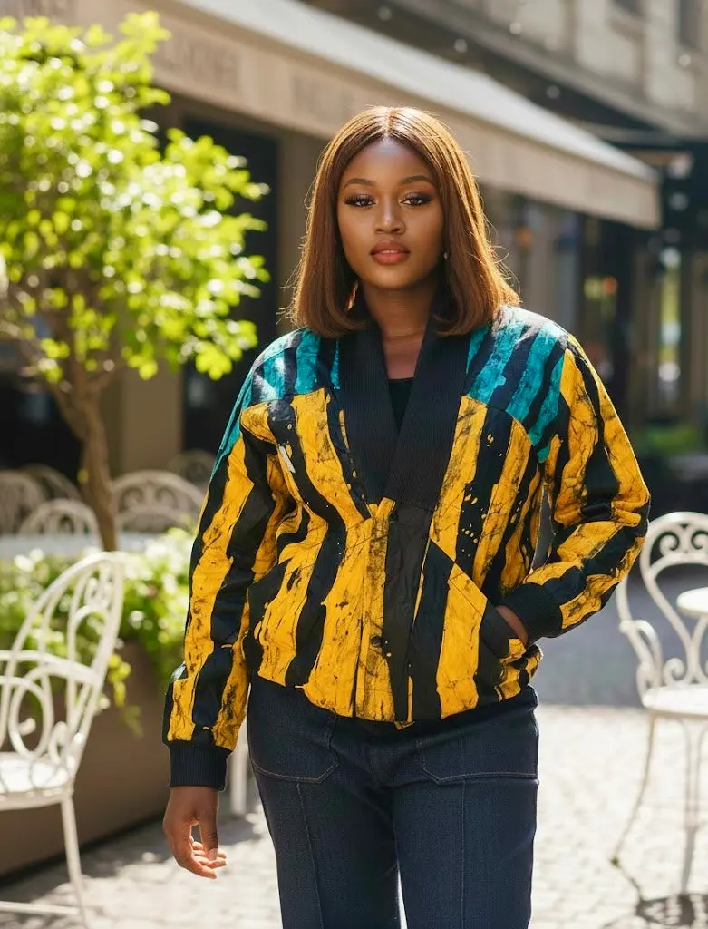 Obafemi Adire African print stylish women Jacket