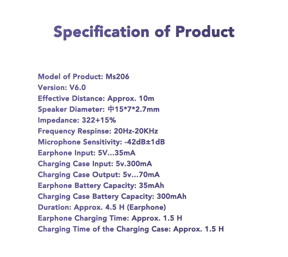 MINISO MS209 Wireless Bluetooth Earbuds, Bluetooth 6.0, OWS Earphones , Sports Headphones, Built-in Microphone, Compatible with Android/IOS